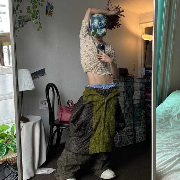 링클드 플리스 리버서블 자켓