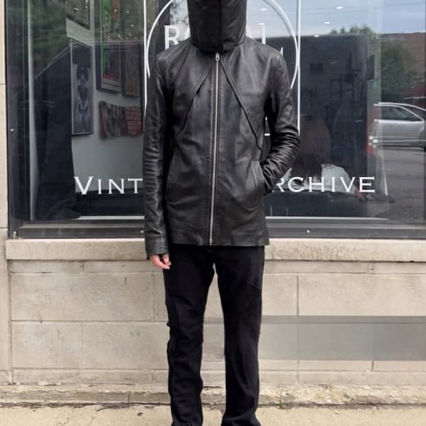 FLANEUR  닌자 후디 바라클라바 카우레더자켓