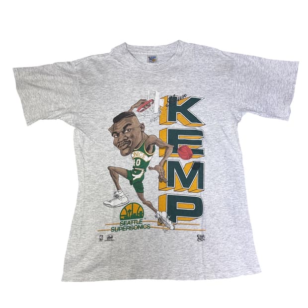 빈티지 90s NBA 시애틀 슈퍼소닉스 Shawn Kemp 캐릭터 L
