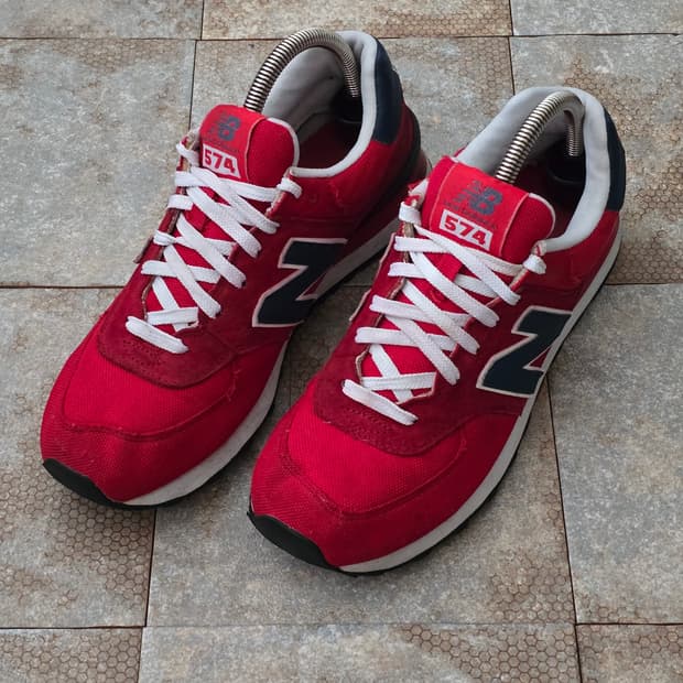 (270)뉴발란스 빈티지 574 레드 네이비 