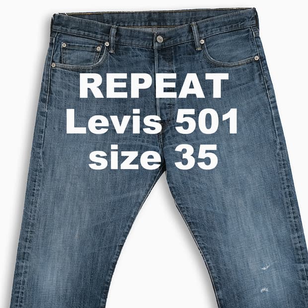 빈티지 리바이스 501 진청 35 인치 LV50136520