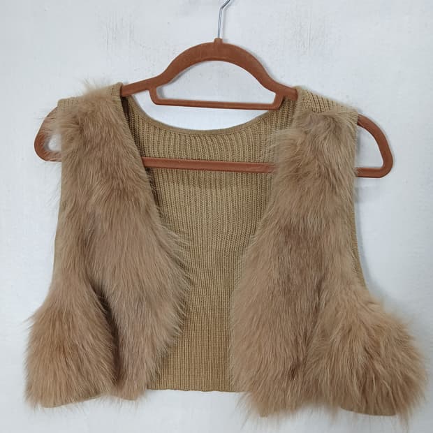 천연폭스퍼 베스트 니트조끼 95 M