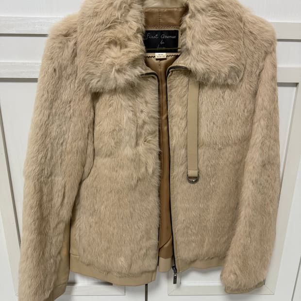 양가죽 토끼퍼 자켓