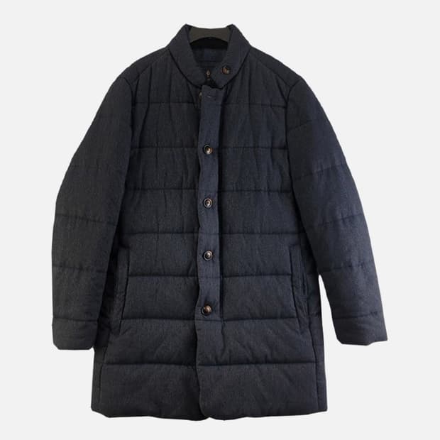 올젠 남성100 네이비 오리털 롱점퍼 M5910