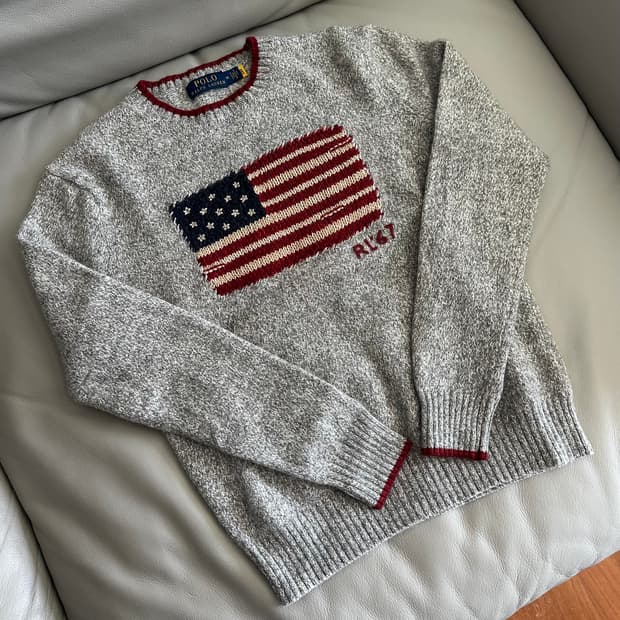 폴로 랄프로렌 성조기 니트 M