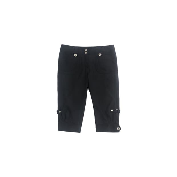 Belted sliver button carpri pants