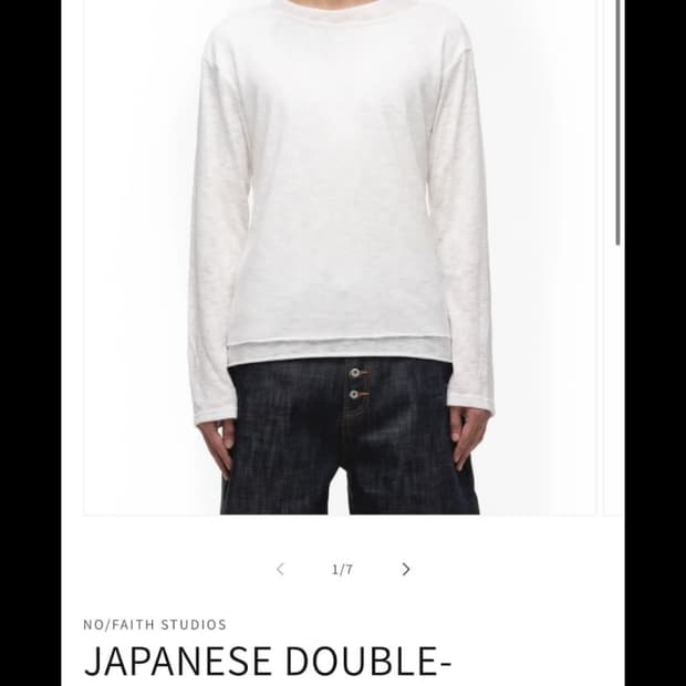 NO/FAITH STUDIOS JAPANESE DOUBLE-LAYERED