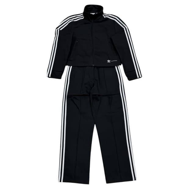 아디다스 여성 리프로세스드 트윔 트랙탑 셋업 세트 블랙