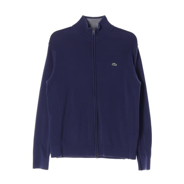 라코스테 베이직 스탠드카라 집업 가디건 L