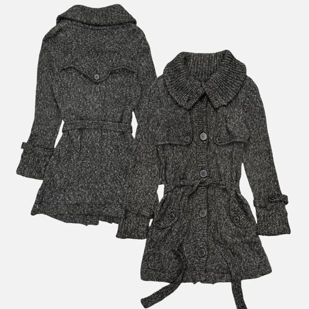 mohair knit robe coat