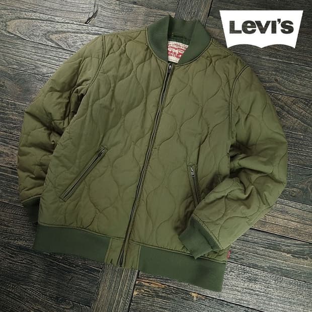 [리바이스] 퀄팅 퀼팅 블루종 봄버 자켓 카키 M19573