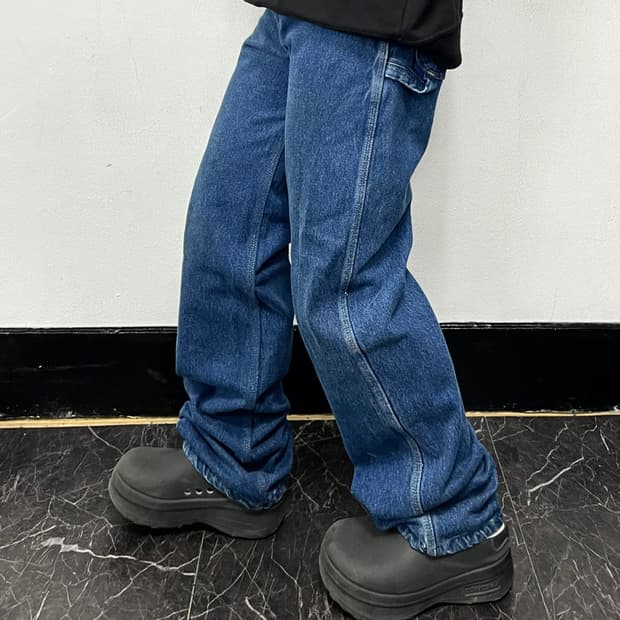 디키즈 스트레이트 데님 연청 카고 팬츠