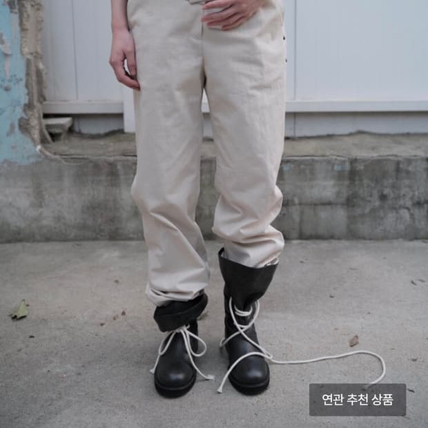 잡화룸 레이스업 미들 부츠