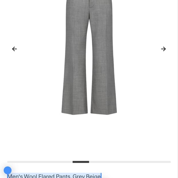 구매합니다Men's Wool Flared Pants, Grey Beige
