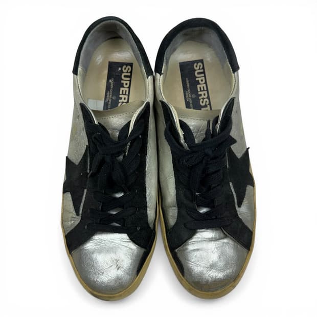 (40) 골든구스 슈퍼스타 실버블랙