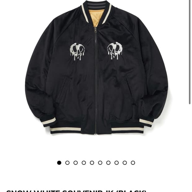 위캔더스 snow white 수베니어 자켓 블랙