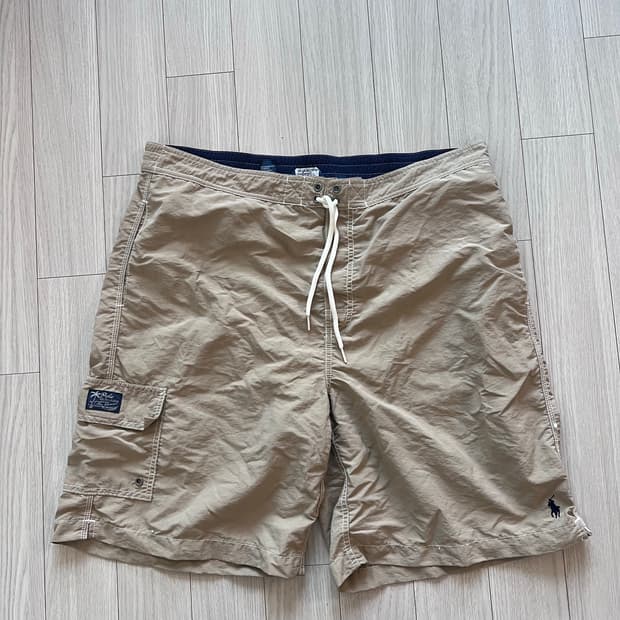 90s Polo swim shorts beige 빈티지 폴로 스윔 팬츠