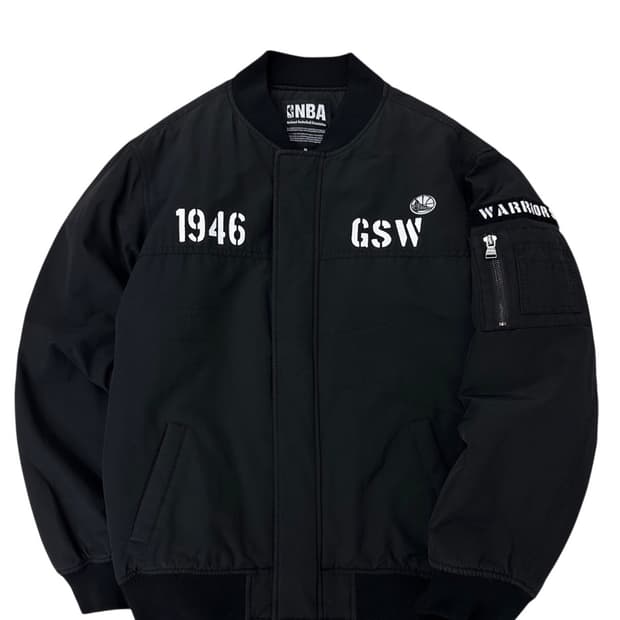 NBA 골든스테이트 MA-1 블랙