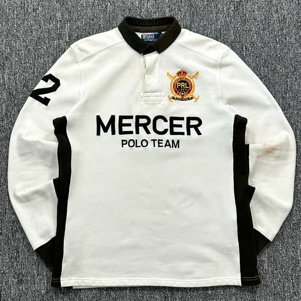 폴로 랄프로렌 팀 메르세르 화이트 럭비티 M