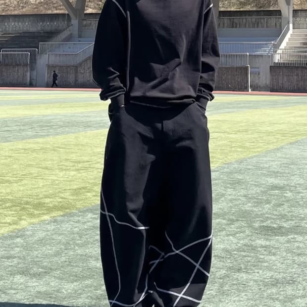 노매뉴얼 S.L WIDE PANTS -블랙 L 사이즈