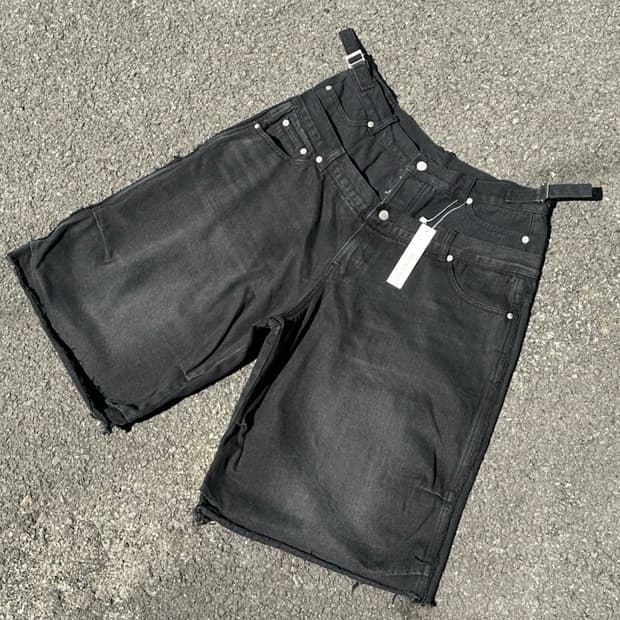 (S) preoccupy 프리아큐파이 더블레이어드 흑청 버뮤다