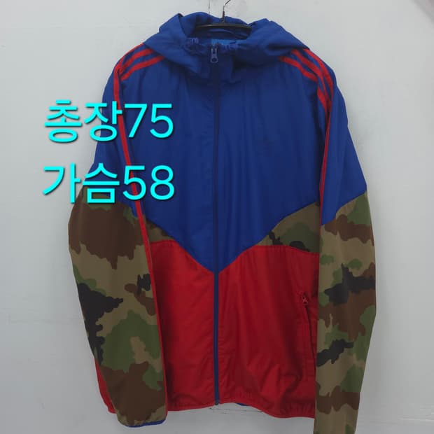 M 아디다스 오리지널 레드 블루 카모 바람막이