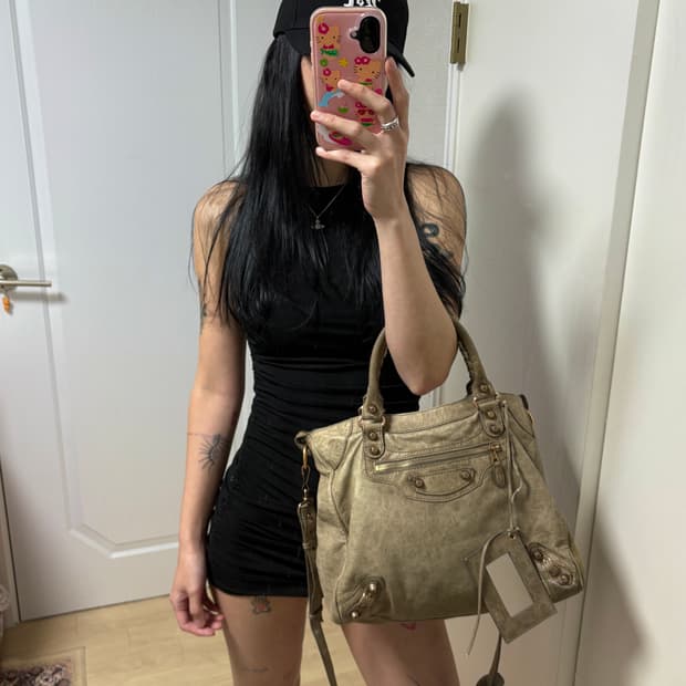 발렌시아가 모터백 브라운M