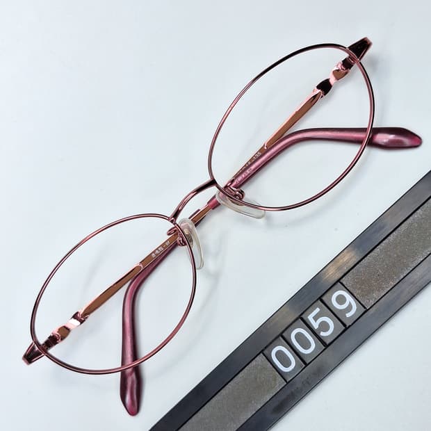 일본 사바에 하우스브랜드 빈티지 로쿠메이칸 순수 티타늄 오벌형 안경테