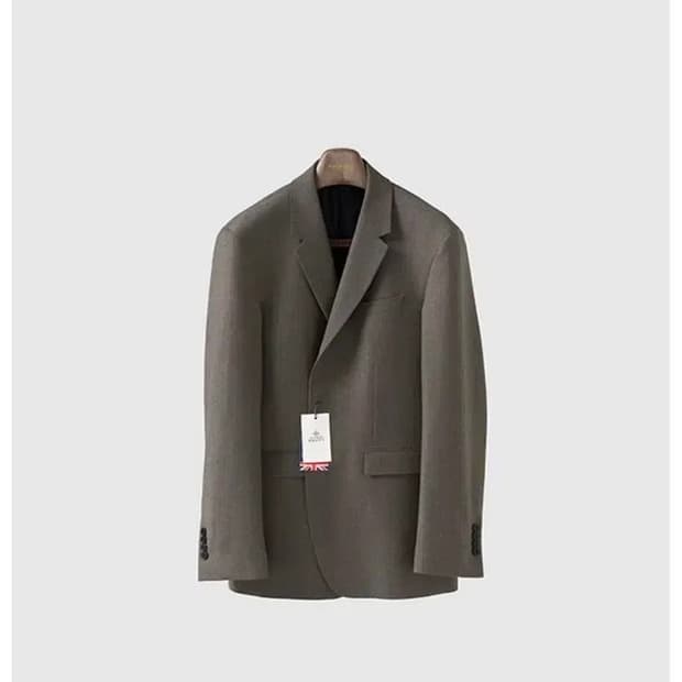 포커페이스 3roll 2버튼 자켓 그레이쉬 베이지 50사이즈