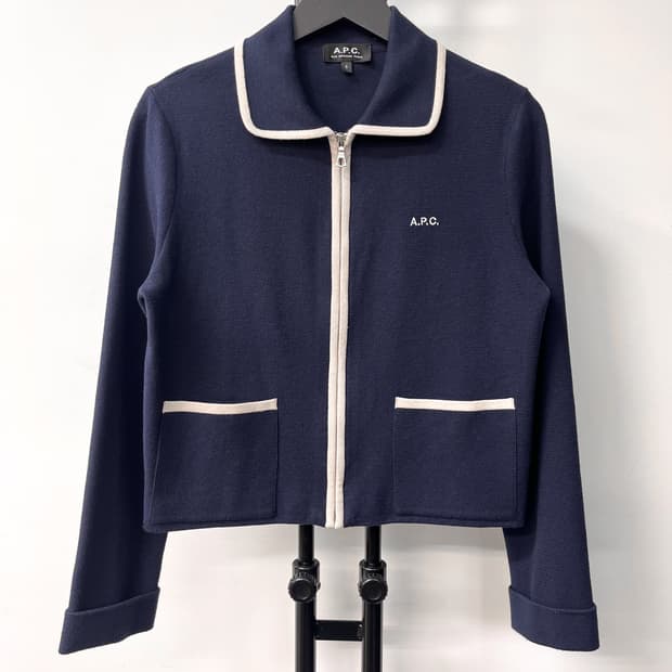 아페쎄 24s/s 카라 넥 집 가디건