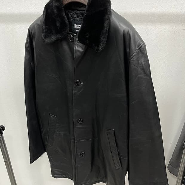 110) 마일스톤 무스탕 하프 가죽자켓