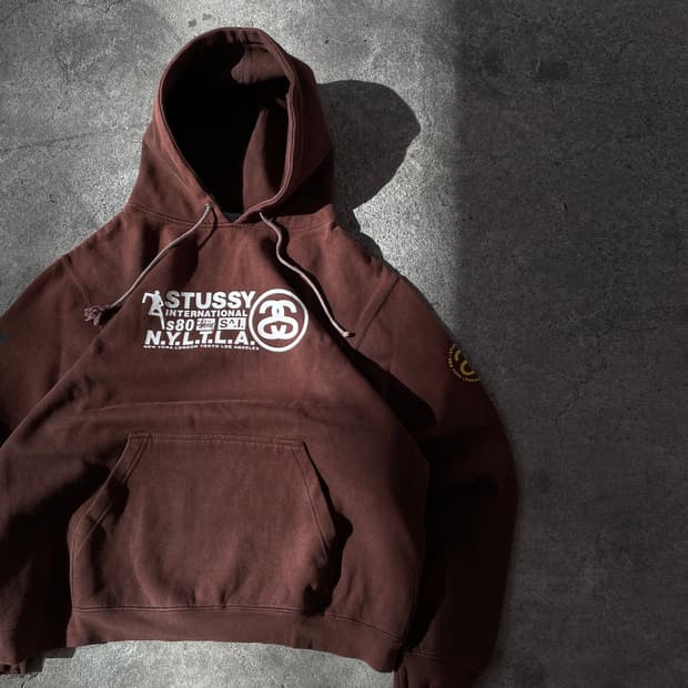 00s Stüssy Faded Brown hoodie