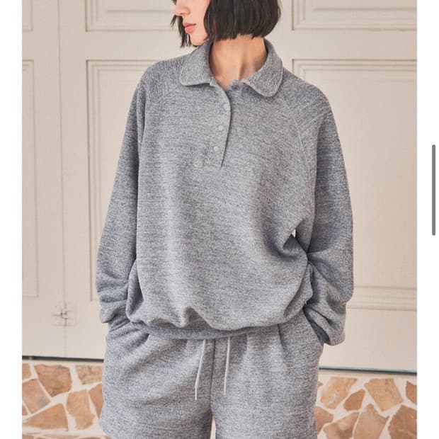 반원 아틀리에 하울 칼라 스웨트 셋업