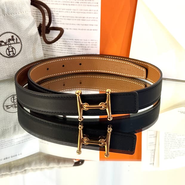 [새상품급/풀구성] 에르메스 리버서블 24MM 벨트, H 쁠라끄 버클