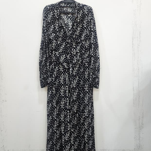 [M] 자라 ZARA 플라워 리본 롱 원피스 M