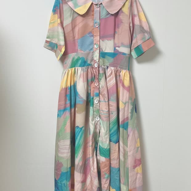 알록달록 페인팅 패턴 원피스