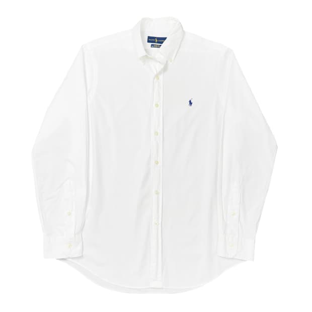 (M) 폴로 랄프로렌 스트레치 코튼 화이트 셔츠