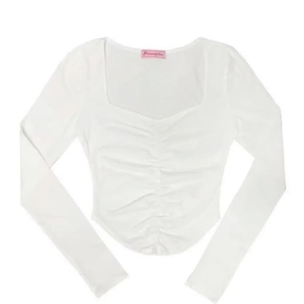 플리즈노팔로우 달린탑 화이트