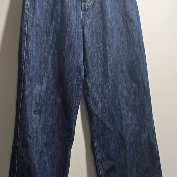 굿라이프웍스 와이드 진청바지 M