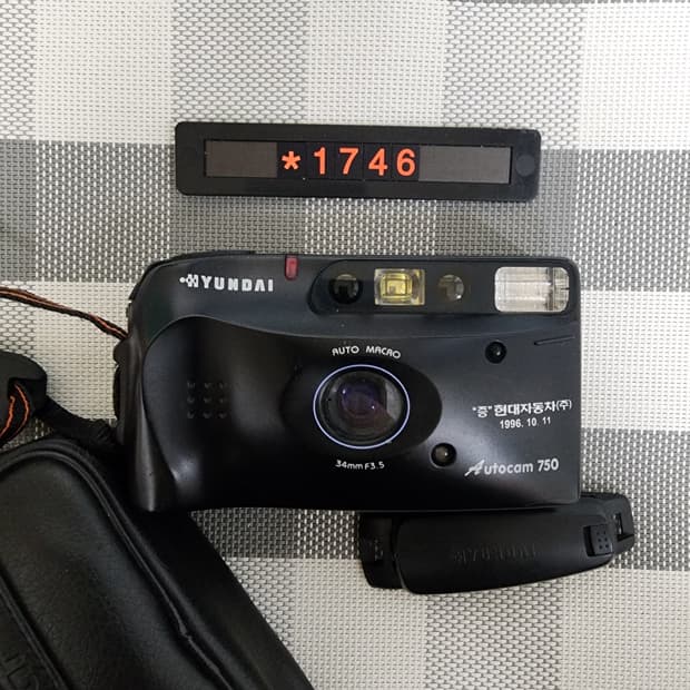 현대 오토캠 750 필름카메라 리모컨 파우치포함