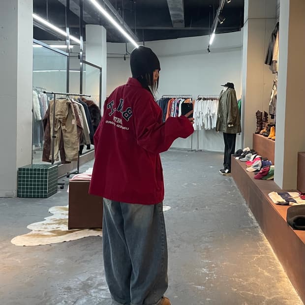 베네통 스펠아웃 레드 자켓 H1892