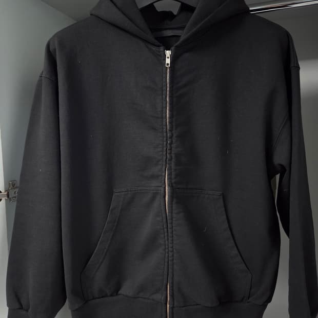 (1) Htae 80s vtg 후드 집 레이븐 블랙