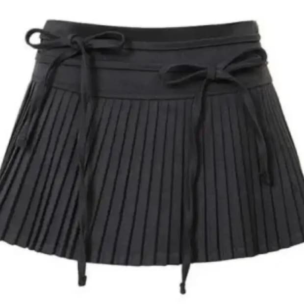 페오플 페인오어플레져 에코 플리츠 스커트 차콜 M