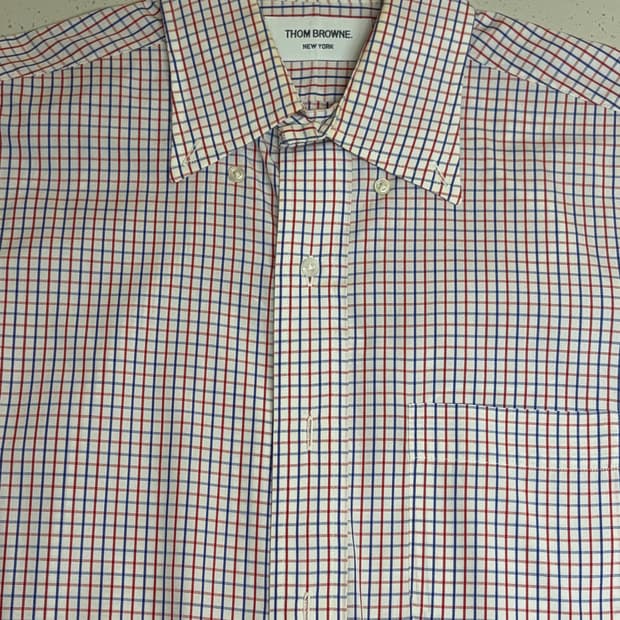 09 ss 톰 브라운 아카이브 체크 셔츠 [size 2]