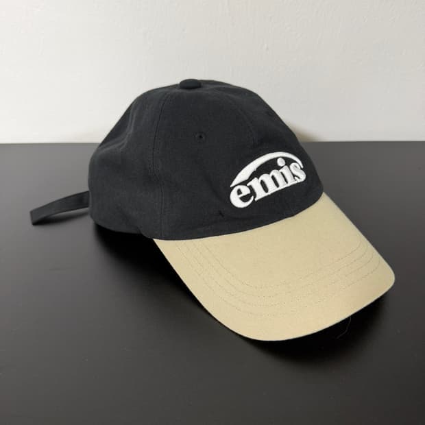  emis 이미스 투톤 코튼 볼캡 모자