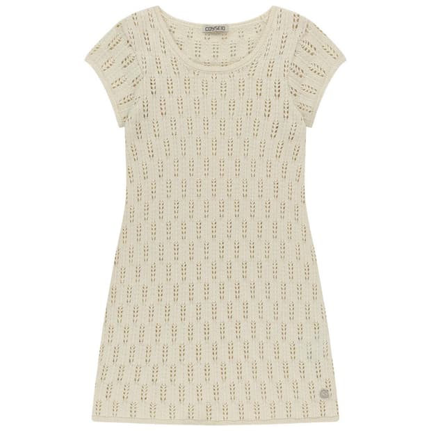 코이세이오 스카시 니트 원피스 아이보리