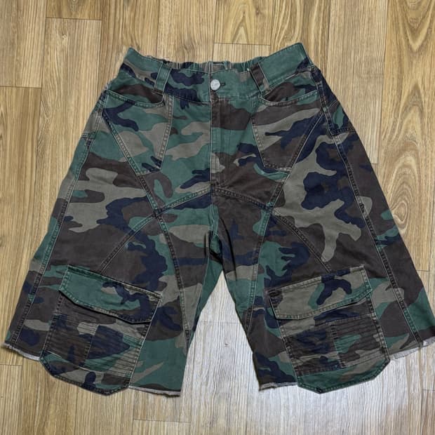 노매뉴얼 CAMOUFLAGE CARGO SHORTS