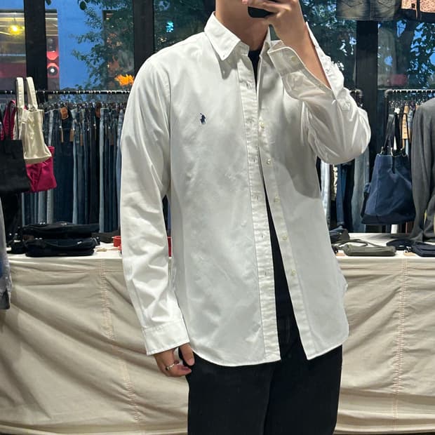 L) 폴로 랄프로렌 클래식 화이트 포플린 셔츠