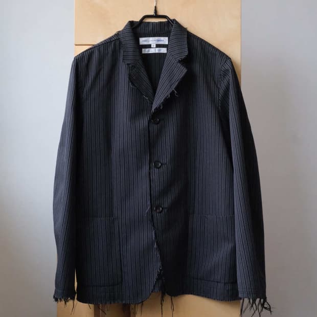 Distressed Pinstripe Jacket