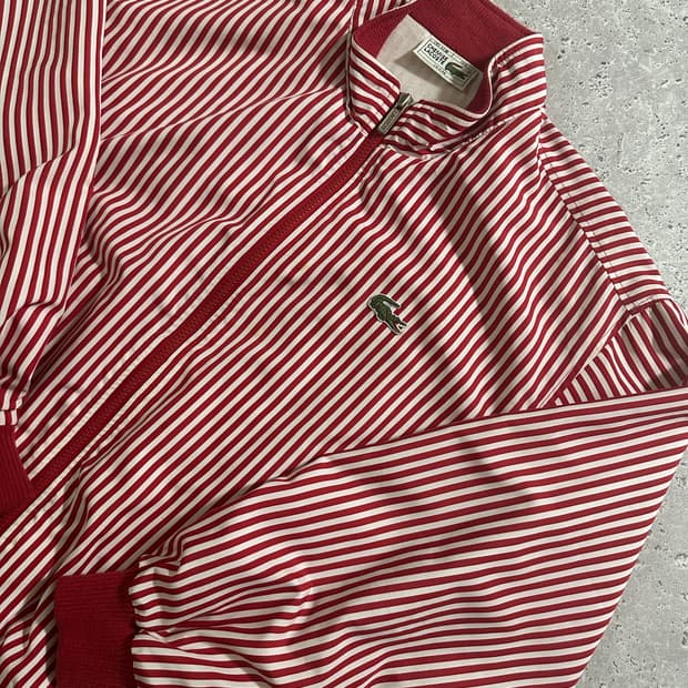 90s Lacoste 올드스쿨 서광 라코스테 스트라이프 자켓